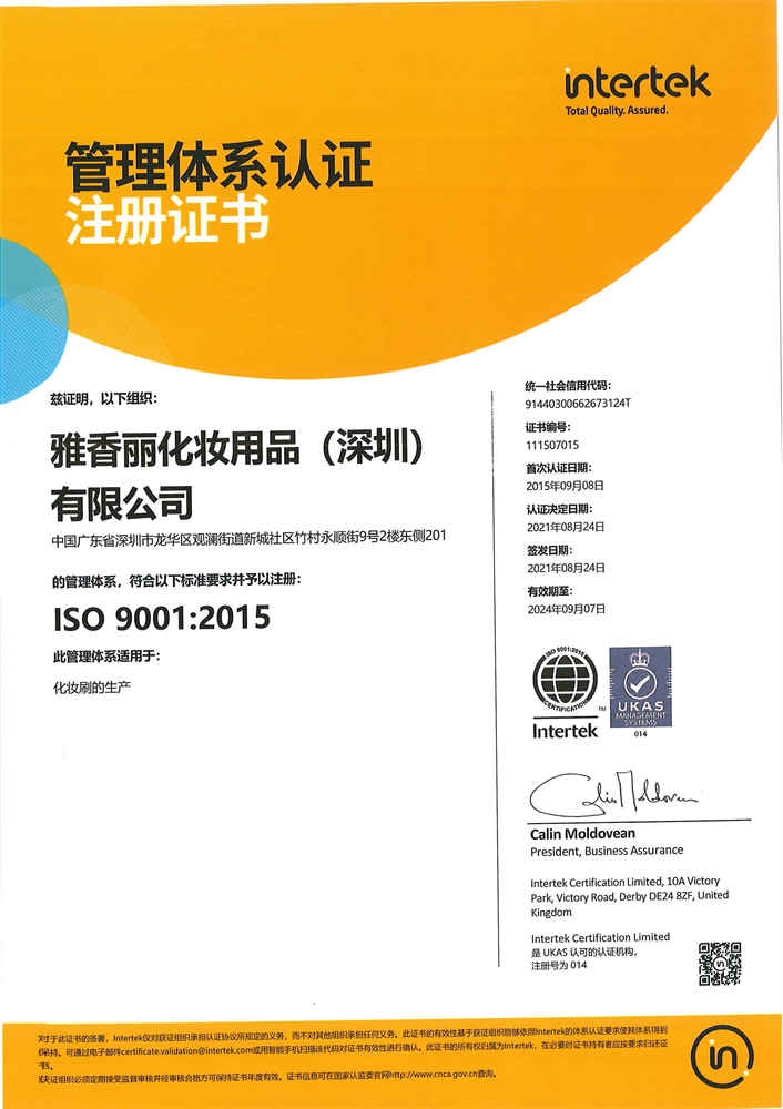 ISO9001：2015 中文